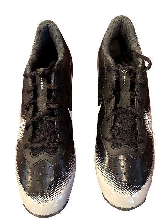 Nike Diamond Fastflex Baseball Cleats Black White Mens 11.5 NWOB Lightweight main image 9